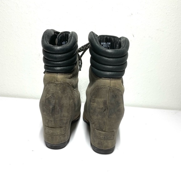 Sorel Women Conquest Wedge Mid Calf Boot Size 9 K128 - Picture 5 of 9